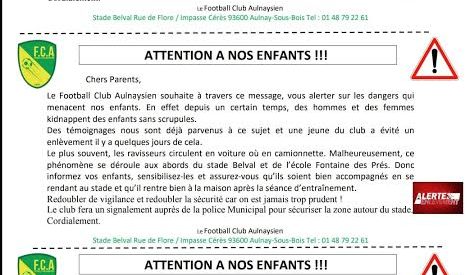 Message très important/Attention à nos enfants!!!
